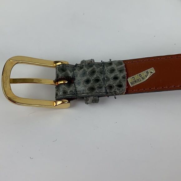 Unbranded genuine snakeskin women’s gray belt - Picture 4 of 8